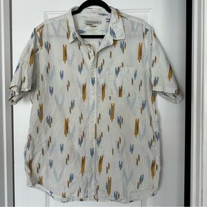 Outerknown BBQ Camp-Collar Printed Organic
Cotton and Hemp-Blend Shirt Size XL